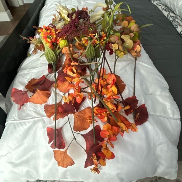 FALL Silk Flower Bouquet of 15 Stems - Picture 1 of 8